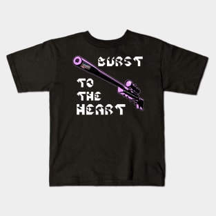 Burst To The Heart, v. Code Pink Wht Text Kids T-Shirt